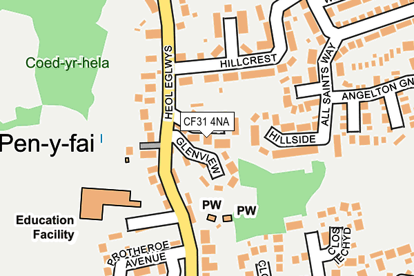 CF31 4NA map - OS OpenMap – Local (Ordnance Survey)