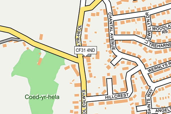 CF31 4ND map - OS OpenMap – Local (Ordnance Survey)