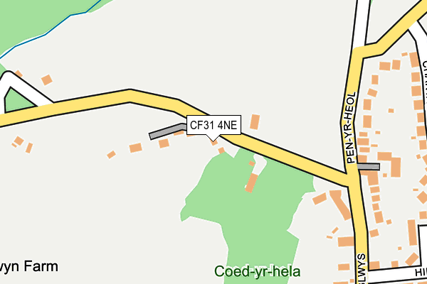 CF31 4NE map - OS OpenMap – Local (Ordnance Survey)