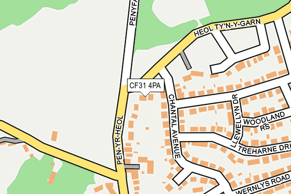CF31 4PA map - OS OpenMap – Local (Ordnance Survey)