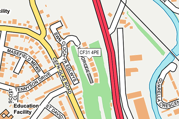 CF31 4PE map - OS OpenMap – Local (Ordnance Survey)