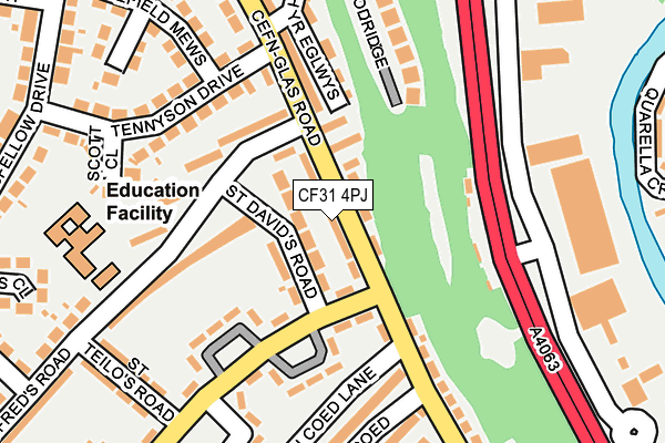 CF31 4PJ map - OS OpenMap – Local (Ordnance Survey)
