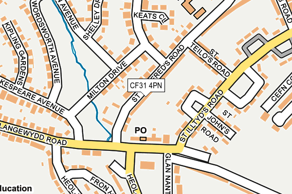 CF31 4PN map - OS OpenMap – Local (Ordnance Survey)