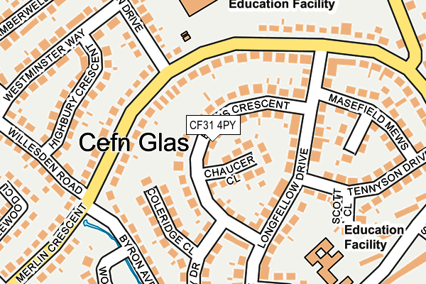 CF31 4PY map - OS OpenMap – Local (Ordnance Survey)