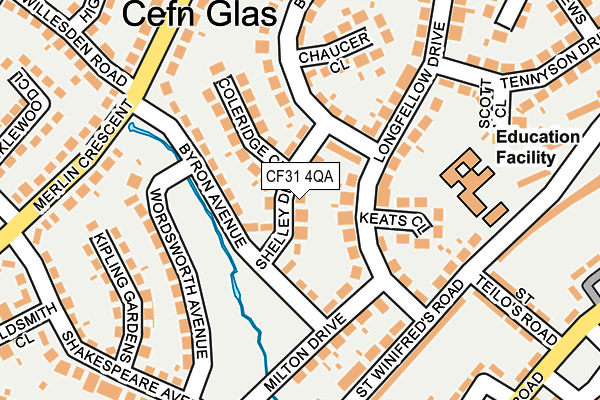 CF31 4QA map - OS OpenMap – Local (Ordnance Survey)