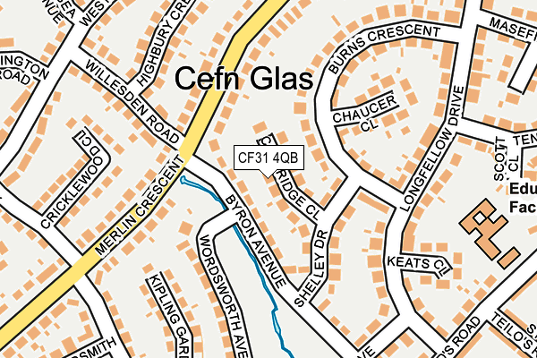 CF31 4QB map - OS OpenMap – Local (Ordnance Survey)