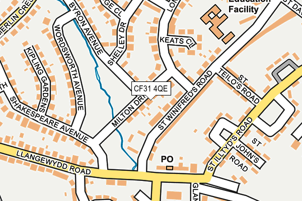 CF31 4QE map - OS OpenMap – Local (Ordnance Survey)