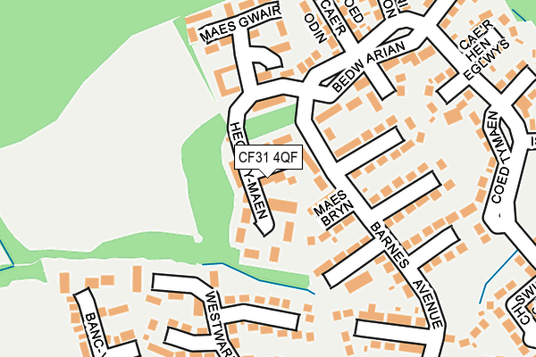 CF31 4QF map - OS OpenMap – Local (Ordnance Survey)