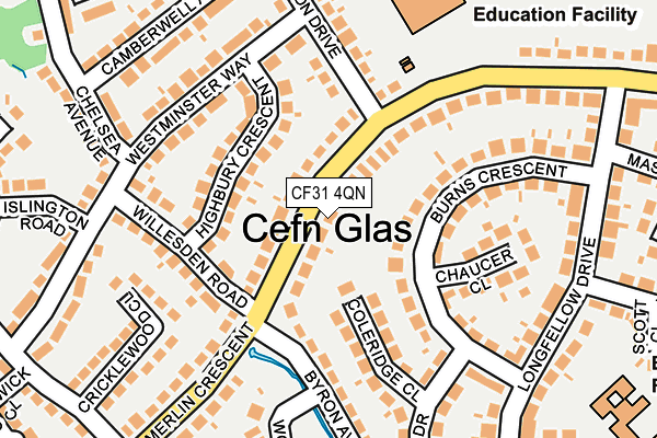 CF31 4QN map - OS OpenMap – Local (Ordnance Survey)