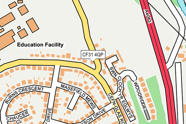 CF31 4QP map - OS OpenMap – Local (Ordnance Survey)