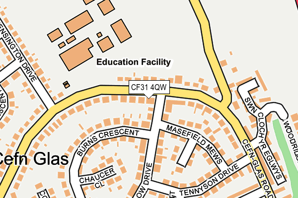 CF31 4QW map - OS OpenMap – Local (Ordnance Survey)