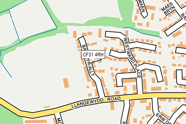 CF31 4RH map - OS OpenMap – Local (Ordnance Survey)