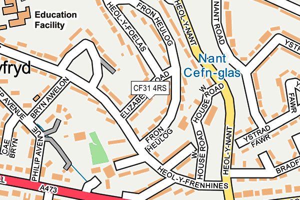 CF31 4RS map - OS OpenMap – Local (Ordnance Survey)