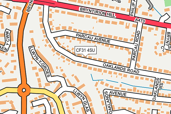 CF31 4SU map - OS OpenMap – Local (Ordnance Survey)