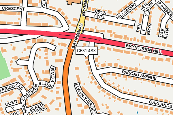 CF31 4SX map - OS OpenMap – Local (Ordnance Survey)