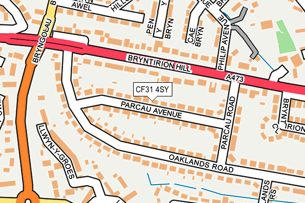 CF31 4SY map - OS OpenMap – Local (Ordnance Survey)