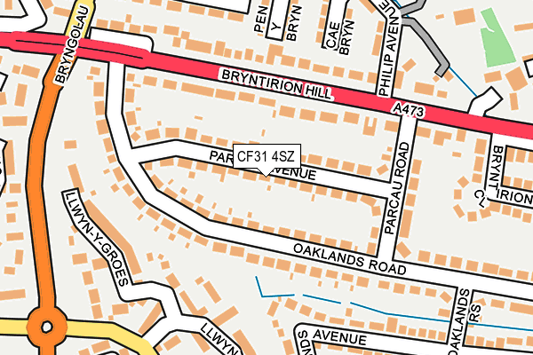 CF31 4SZ map - OS OpenMap – Local (Ordnance Survey)