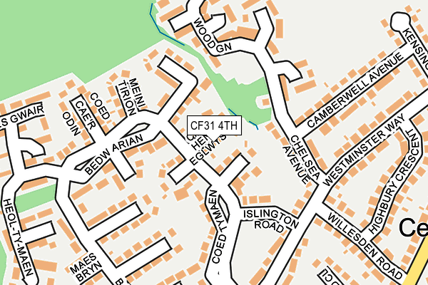 CF31 4TH map - OS OpenMap – Local (Ordnance Survey)