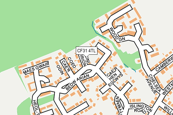 CF31 4TL map - OS OpenMap – Local (Ordnance Survey)