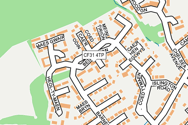 CF31 4TP map - OS OpenMap – Local (Ordnance Survey)