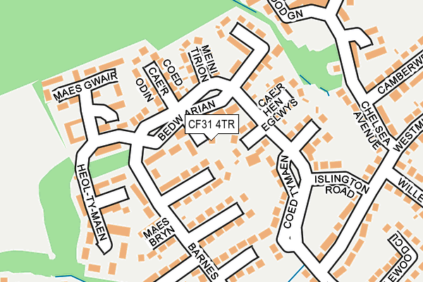 CF31 4TR map - OS OpenMap – Local (Ordnance Survey)