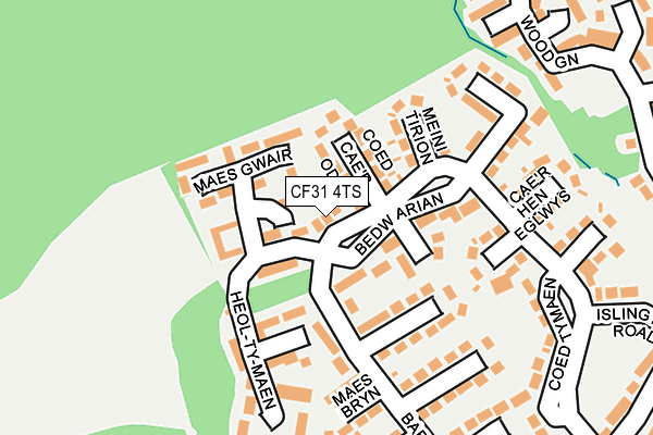 CF31 4TS map - OS OpenMap – Local (Ordnance Survey)