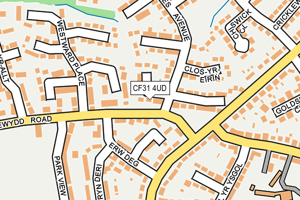 CF31 4UD map - OS OpenMap – Local (Ordnance Survey)