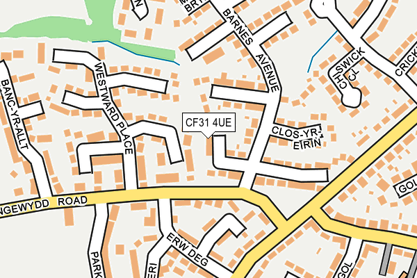 CF31 4UE map - OS OpenMap – Local (Ordnance Survey)