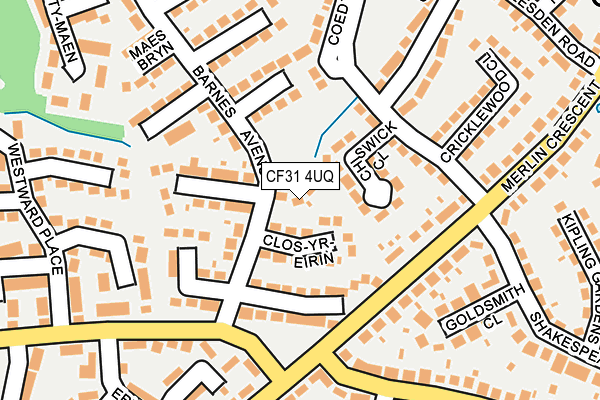 CF31 4UQ map - OS OpenMap – Local (Ordnance Survey)