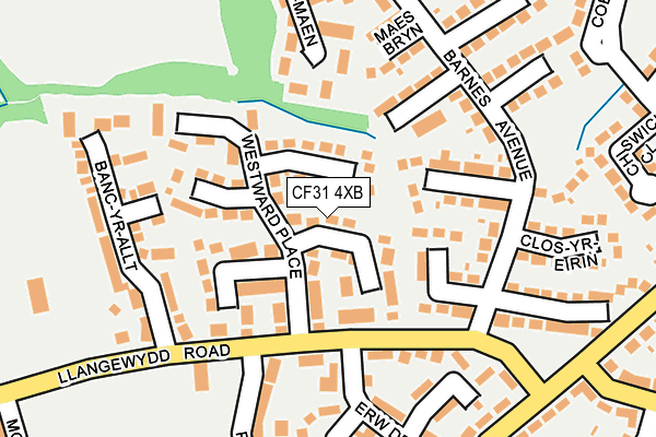 CF31 4XB map - OS OpenMap – Local (Ordnance Survey)