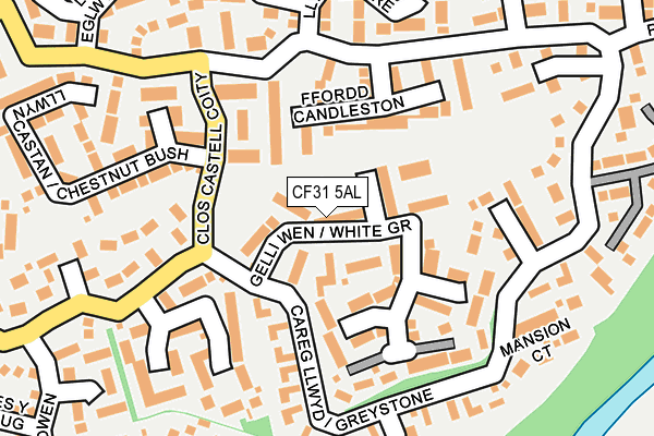 CF31 5AL map - OS OpenMap – Local (Ordnance Survey)