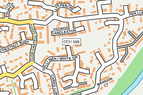 CF31 5AN map - OS OpenMap – Local (Ordnance Survey)