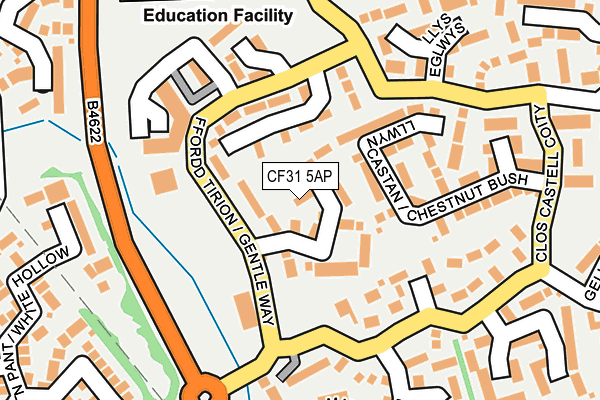 CF31 5AP map - OS OpenMap – Local (Ordnance Survey)