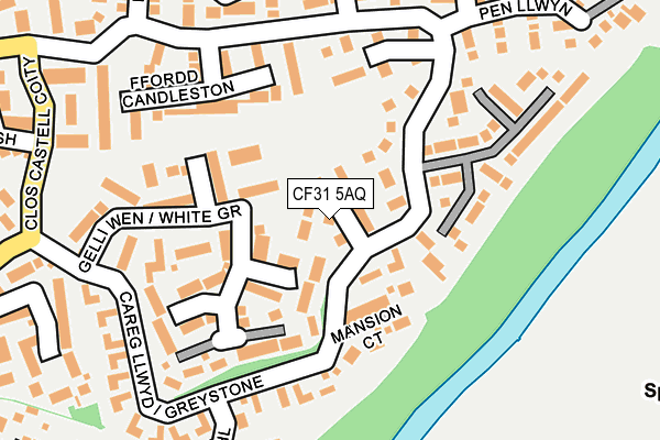 CF31 5AQ map - OS OpenMap – Local (Ordnance Survey)