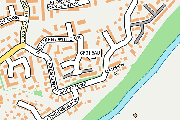 CF31 5AU map - OS OpenMap – Local (Ordnance Survey)