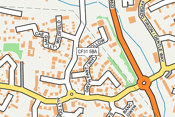 CF31 5BA map - OS OpenMap – Local (Ordnance Survey)