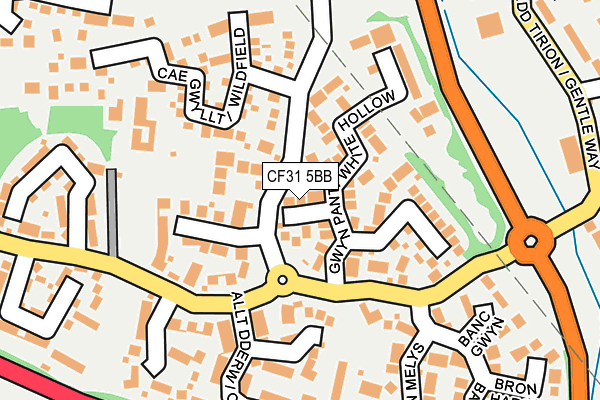 CF31 5BB map - OS OpenMap – Local (Ordnance Survey)