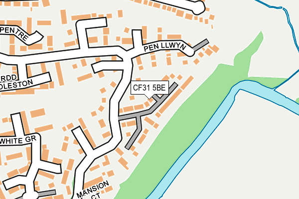 CF31 5BE map - OS OpenMap – Local (Ordnance Survey)