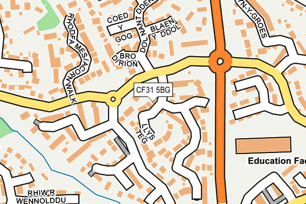 CF31 5BG map - OS OpenMap – Local (Ordnance Survey)
