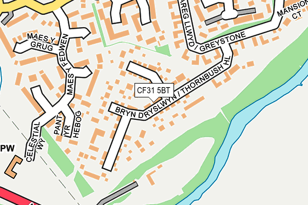 CF31 5BT map - OS OpenMap – Local (Ordnance Survey)