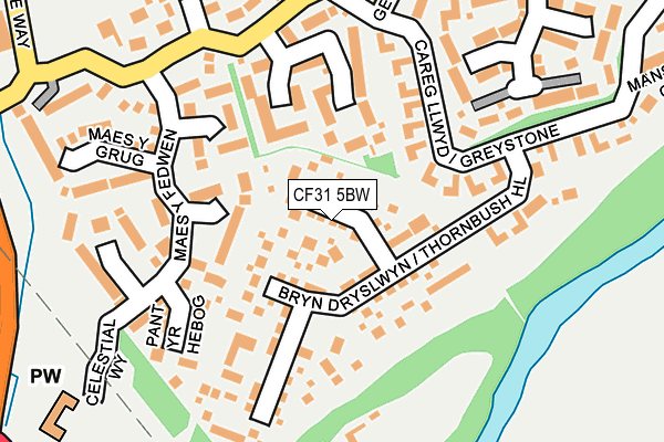 CF31 5BW map - OS OpenMap – Local (Ordnance Survey)