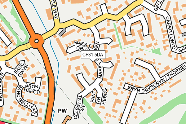 CF31 5DA map - OS OpenMap – Local (Ordnance Survey)