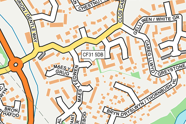 CF31 5DB map - OS OpenMap – Local (Ordnance Survey)