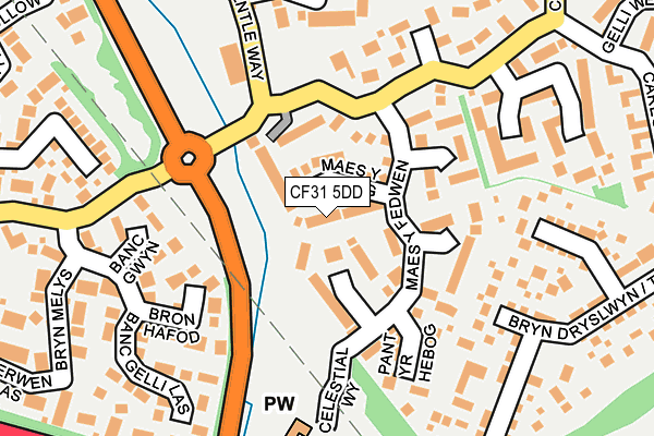 CF31 5DD map - OS OpenMap – Local (Ordnance Survey)