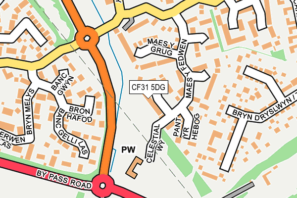CF31 5DG map - OS OpenMap – Local (Ordnance Survey)