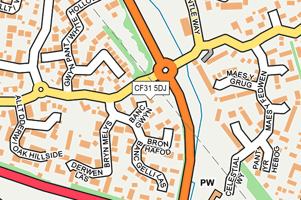 CF31 5DJ map - OS OpenMap – Local (Ordnance Survey)