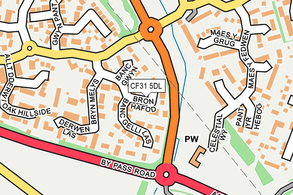 CF31 5DL map - OS OpenMap – Local (Ordnance Survey)