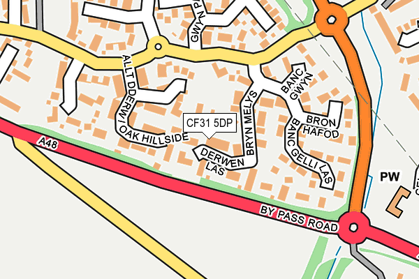 CF31 5DP map - OS OpenMap – Local (Ordnance Survey)