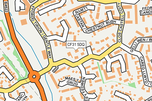 CF31 5DQ map - OS OpenMap – Local (Ordnance Survey)