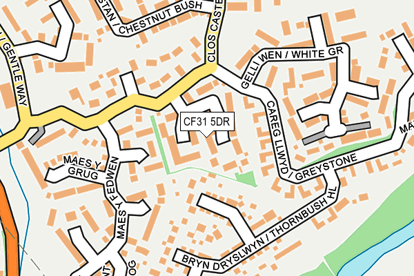 CF31 5DR map - OS OpenMap – Local (Ordnance Survey)